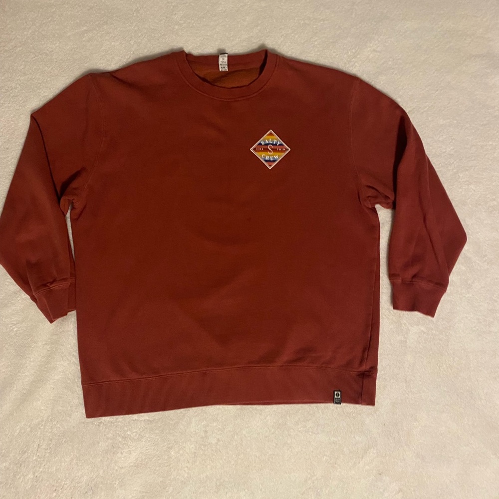 Salty Crew Red Crewneck Sweater Timeless Comfort